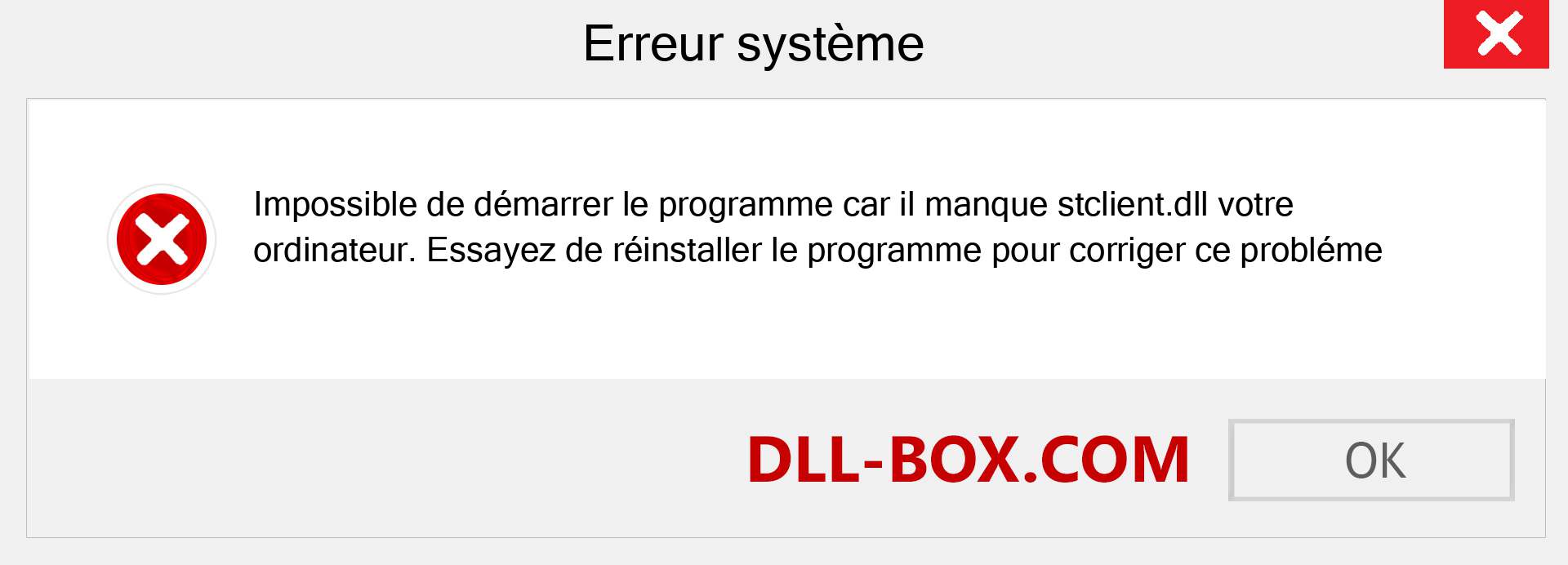 Le fichier stclient.dll est manquant ?. Télécharger pour Windows 7, 8, 10 - Correction de l'erreur manquante stclient dll sur Windows, photos, images